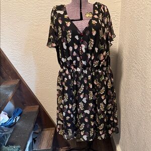 Floral Black Maxi Dress